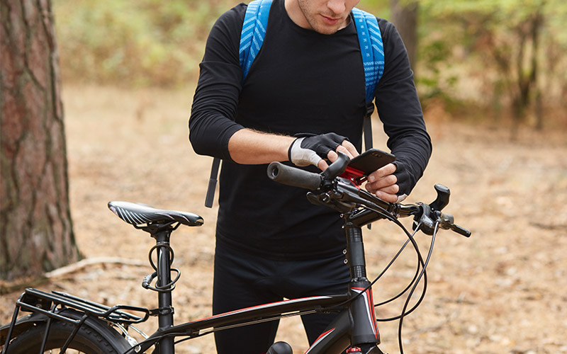 kerékpáros és a GPS