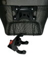 Első kerékpárkosár gyorskioldós tartóval, fekete