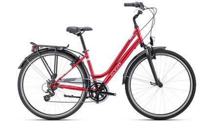 CTM FLORENCE 2026 női városi kerékpár 28" – matt bordó