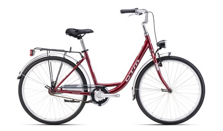 CTM OLIVIA 1.0 2026 női városi kerékpár 26" – bordó gyöngyház
