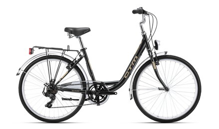 CTM OLIVIA 2.0 2026 női városi-túra kerékpár 26" – matt fekete