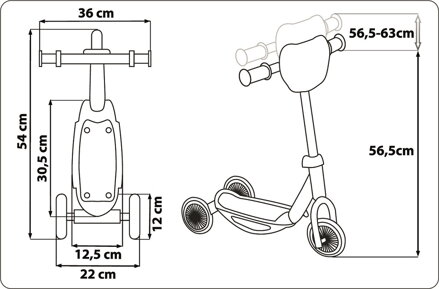 Frozen háromkerekű baby roller