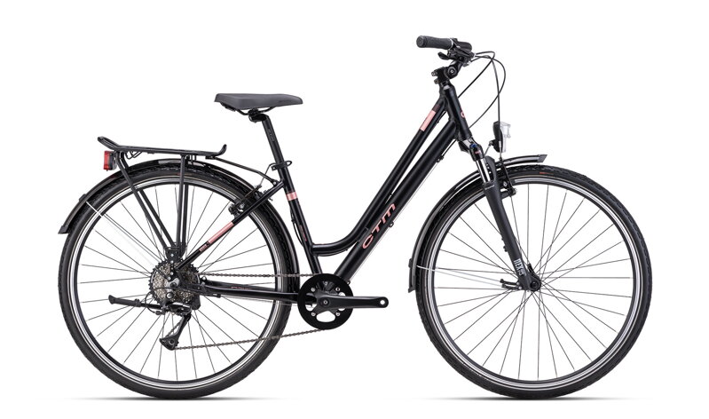 CTM AMBER 2026 női városi kerékpár 28" – matt fekete