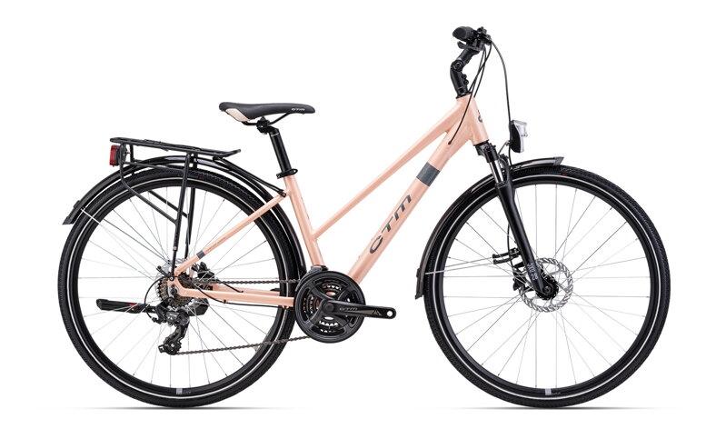 CTM Maxima 1.0 Trek 2026 trekking kerékpár (matt világos rózsaszín)