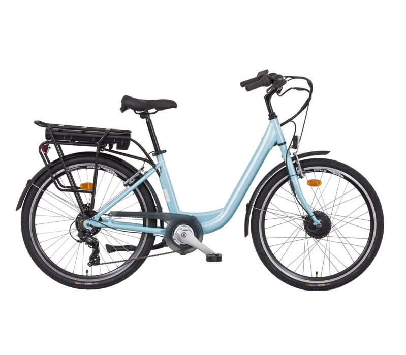 LIBERTY e-VIA 6spd 2026 – 26” városi elektromos kerékpár első agymotor