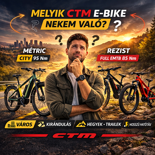 CTM elektromos kerékpárok 2026: kategóriák, top modellek és választási útmutató – melyik e-bike való neked?