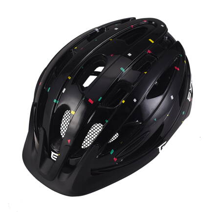 Prilba Extend COURAGE confetti čierna S/M (51-55cm)