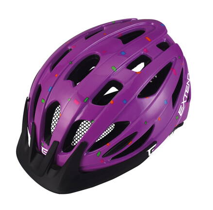 Prilba Extend COURAGE confetti fialová S/M (51-55cm)
