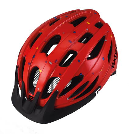Prilba Extend COURAGE confetti červená S/M (51-55cm)